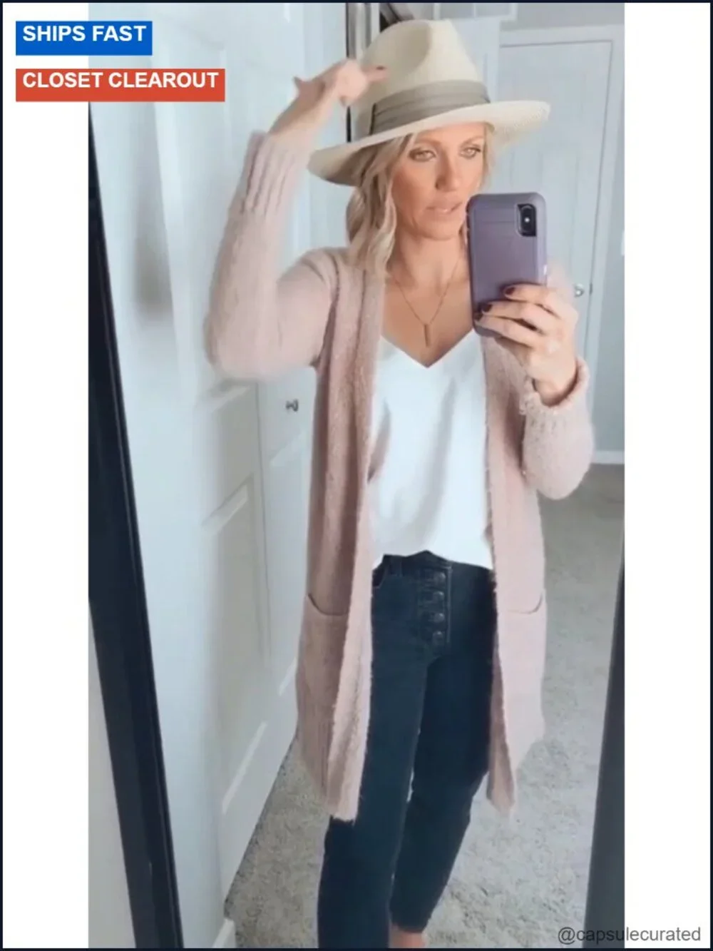 Women's Wide Brim Straw Panama Roll Up Hat Beach Sun Hat UPF50+ Packable